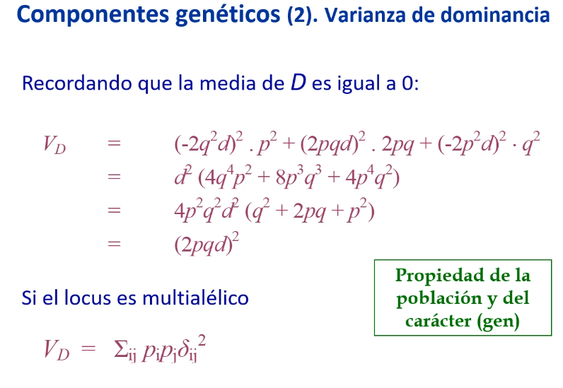 varianza de dominancia