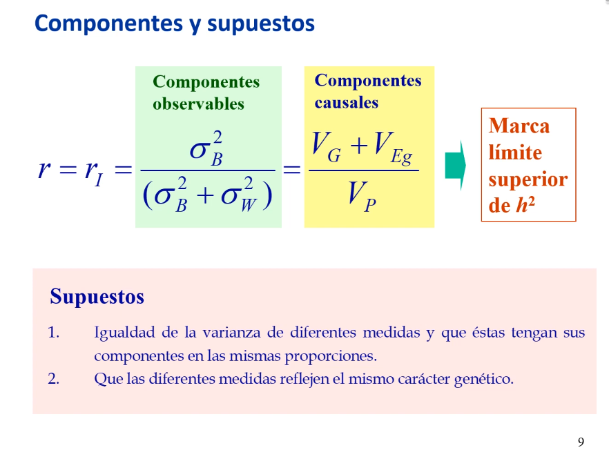 componentes de la correlación intraclase